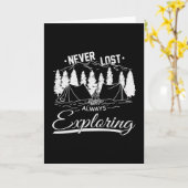 Carte Camping Camper Camper Camping Feu de Campagne Drôl (Fleur jaune)