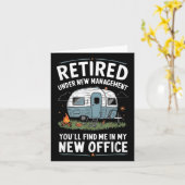 Carte Camping Camper Retraité Funny Camping, Sma (Fleur jaune)
