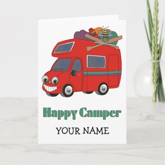 Carte Camping-car heureux (Devant)