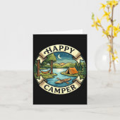 Carte Camping-car heureux cherche aventure camping feu d (Fleur jaune)