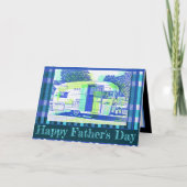 Carte Camping-car vintage Joyuse Fête des Pères (Devant)