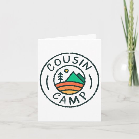 Carte Camping Cousin Amis Voyage d'été Famille Vacances (Devant)