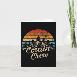 Carte Camping Cousin Crew Camp d'été extérieur le couche