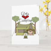 Carte Camping d'amour de filles (Fleur jaune)