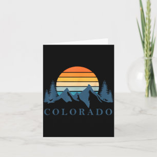 Carte Camping de montagne rétro Colorado Randonnée Été