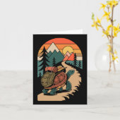 Carte Camping de tortues Camper Camper Backpacking (Fleur jaune)