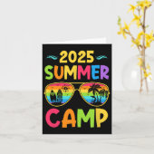 Carte Camping d'été 2025 Vacances d'été 2025 Fam corresp (Fleur jaune)