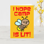Carte Camping d'été Le camping est un bug de foudre Blan (Fleur jaune)