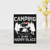 Carte Camping Est Mon Happy Place Funny Camper Forest Ca (Fleur jaune)