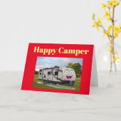 Carte Camping Happy Retirement dans le RV par Funnycoomb (Fleur jaune)
