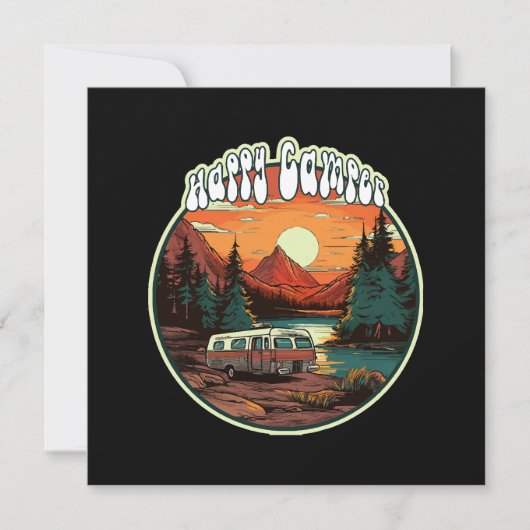 Carte Camping heureux (Devant)