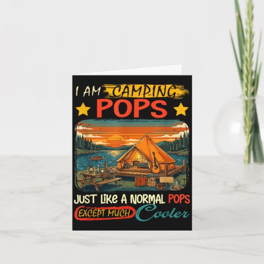 Carte Camping pops définition beaucoup plus cool fête de (Devant)