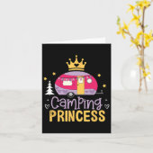 Carte Camping Princess Camper Extérieur Aventurier Explo (Fleur jaune)
