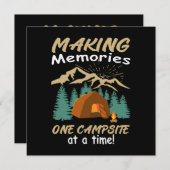 Carte CAMPING, souvenirs (Devant / Derrière)