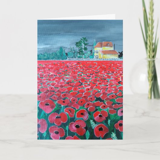 Carte Campo de Amapolas Peinture d'Alfred Fox (Devant)