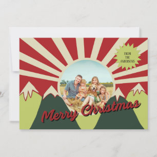 Carte Campy Retro Style Photo Joyeux Noël