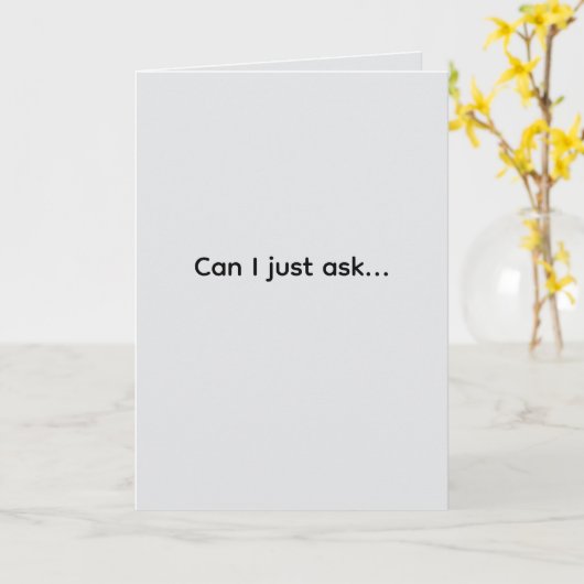 Carte Can I just ask... Folded Greeting Card (Fleur jaune)