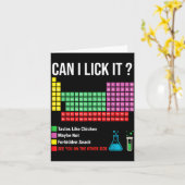 Carte Can I Lick It Periodic Table Chart Science Teacher (Fleur jaune)