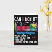 Carte Can I Lick It Periodic Table Funny Science Chemist (Fleur jaune)