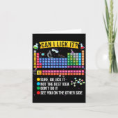 Carte Can I Lick It Periodic Table Funny Science Chemist (Devant)
