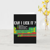Carte Can I Lick It Periodic Table Funny Science Teacher (Fleur jaune)