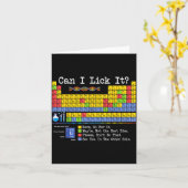 Carte Can I Lick It Periodic Table Funny Science Teacher (Fleur jaune)