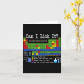 Carte Can I Lick It Periodic Table Funny Science Teacher (Fleur jaune)