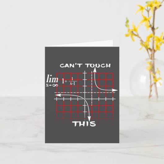 Carte Can T Touch This Equation Math Funny Gift (Fleur jaune)