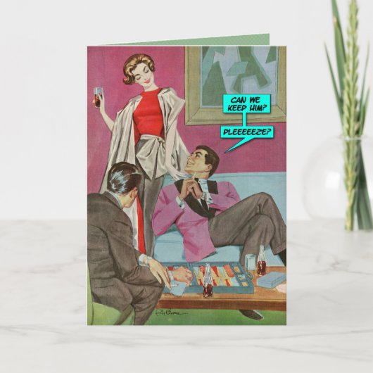 Carte Can We Keep Him? [funny greeting card] (Devant)