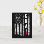 Carte Cana - American Flag Juillet 4 Infirmière certifié (Fleur jaune)