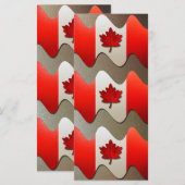 Carte Canada Flag-Chrome par Shirley Taylor (Devant / Derrière)