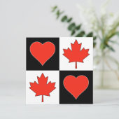 Carte Canada Flag Heart Patriotique Salutation canadienn (Debout devant)