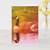 Carte Canada Goose Nature Art Personnalisé Anniversaire (Fleur jaune)