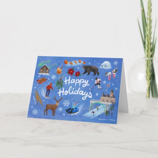 Carte Canada Joyeuses Fêtes (Devant)