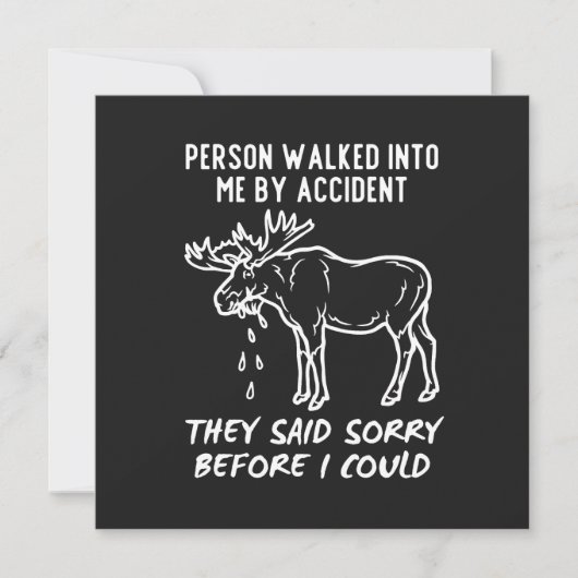 Carte Canadien Désolé Moose (Devant)