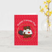 Carte canadienne de fête du Canada amusante (Fleur jaune)