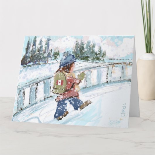 Carte canadienne de vacances d'hiver (Devant)