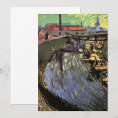 Carte Canal avec femmes Laver par Vincent van Gogh (Devant / Derrière)