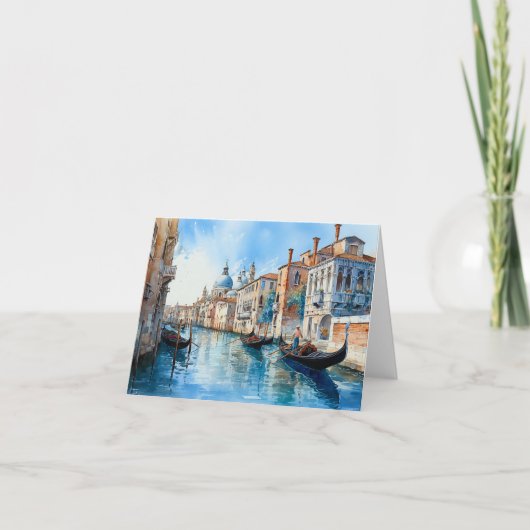 Carte Canal de Venise et peinture à l'aquarelle de la Go (Devant)