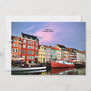 Carte Canal Nyhavn, Copenhague, Danemark