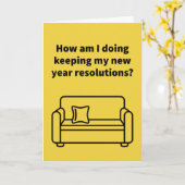 Carte Canapé, si bon - Bonne année (Fleur jaune)