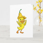 Carte Canard à calotte jaune (Fleur jaune)