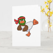 Carte Canard à l'aïkido Karaté (Fleur jaune)