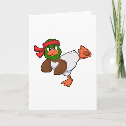 Carte Canard à l'aube des arts martiaux Karaté (Devant)