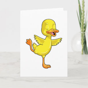 Carte Canard à Yoga Fitness sur une jambe