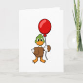 Carte Canard avec ballon (Devant)