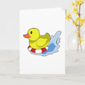 Carte Canard avec bouée dans l'eau.PNG (Fleur jaune)