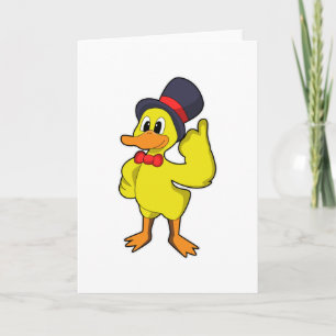 Carte Canard avec Casquette