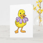 Carte Canard avec Daisy (Fleur jaune)
