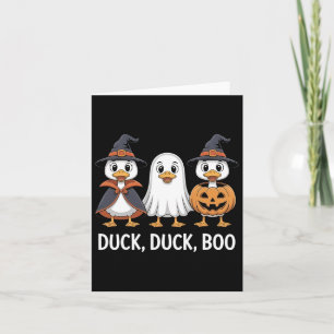 Carte Canard Canard Boo Drôle Canard Citrouille Rétro Ho
